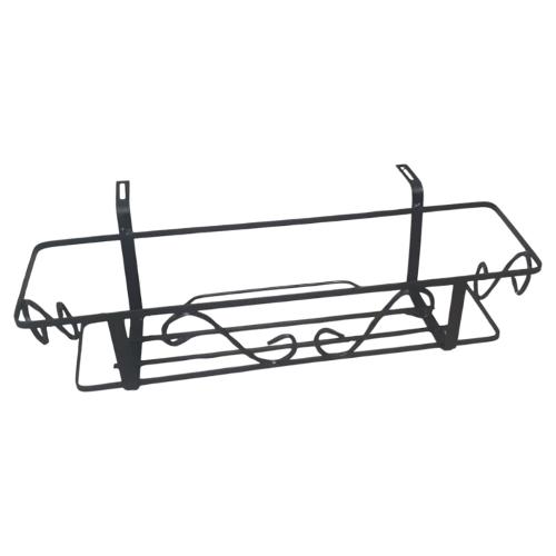 Pegoraro Balconiera per cassette 80 cm gancio regolabile Nero (88x22x15 cm) 111 R