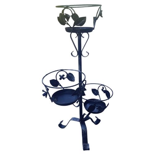 Pegoraro Porta piante albero 3P d.23,5 cm ECO (85 cm) Nero e Argento 303