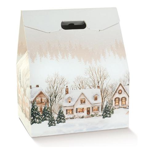 Scotton Scatola Natale baulotto CHRISTMAS VILLAGE Bianco (33x25x39 cm) 197770S