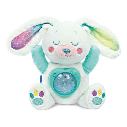 Clementoni Peluche Lepre artica Fiocco con proiettore aurora boreale BABY 17588