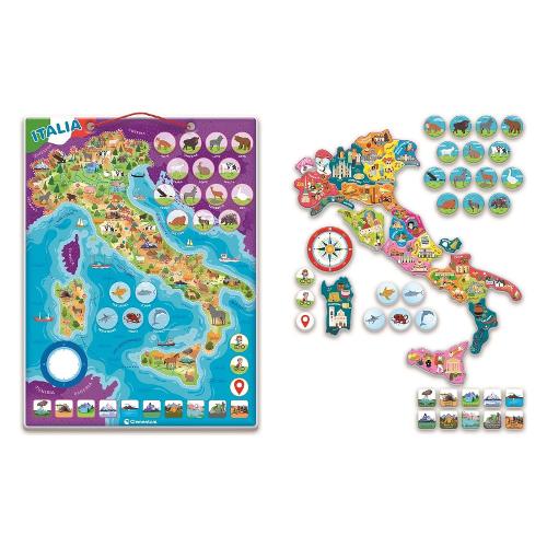 Clementoni Gioco prescolare Puzzle magnetico Italia 5-8a SAPIENTINO 16690