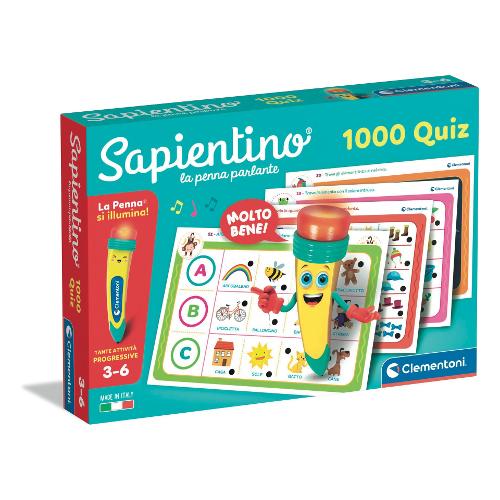 Clementoni Gioco educativo Penna parlante 1000 quiz Interattivi 3-5a SAPIENTINO 16495
