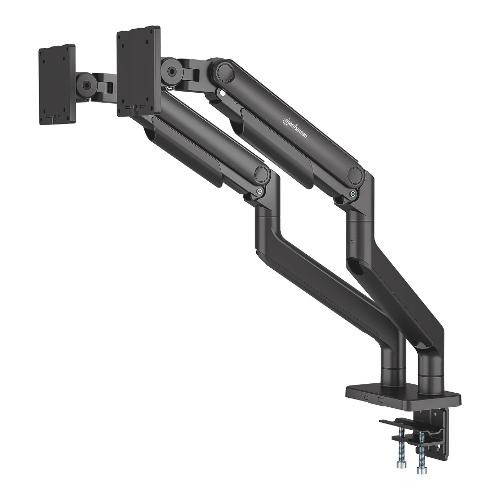 Manhattan Supporto monitor TV scrivania ( 40 Kg ) VESA 100 x 100 Heavy Duty Aluminum Dual Black 462587
