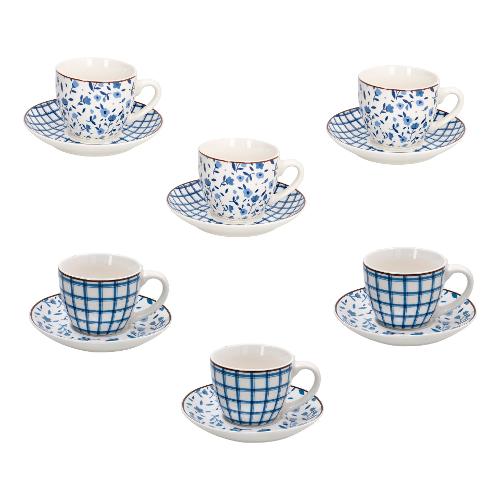 Tognana Set tazze te con piatto 6 pz (200ml) COTTAGE Blu IR685026190