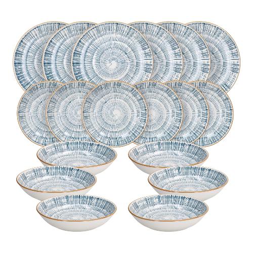 Tognana Servizio piatti Porcellana 18 pz VIRTUO Blu MC070186187