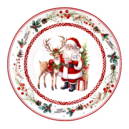 Tognana Piatto panettone Porcellana (30cm) Santa Claus CHRISTMAS Multicolor NT022306197