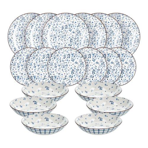 Tognana Servizio piatti Porcellana 18 pz COTTAGE Blu MC070186190