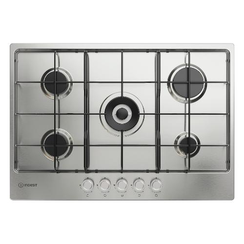 Indesit Piano cottura gas 5 zone THP 752 W IX I 1 Inox (75cm)