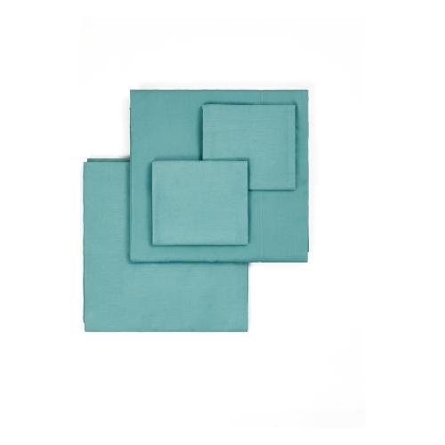Marzotto Completo letto due piazze raso di cotone ESTE Verde 0010 850127