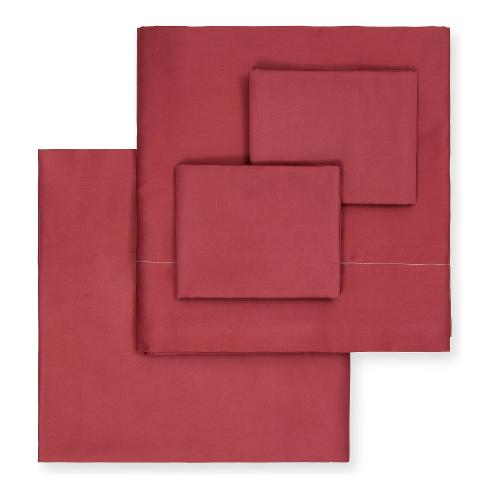 Marzotto Completo letto due piazze raso di cotone ESTE Bordeaux 0012 850127
