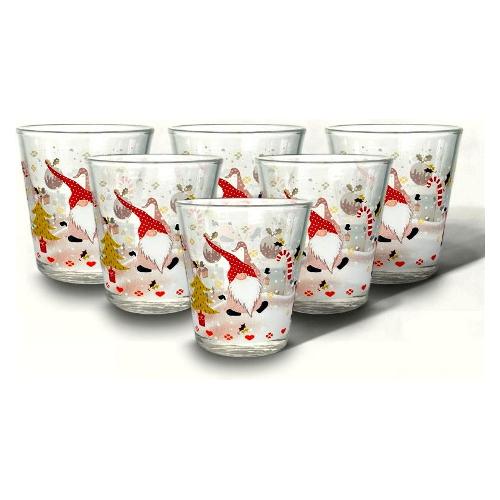 Ar.Ca. Set bicchieri Acqua 6 pz Vetro (325ml) GNOMI Multicolore 56826