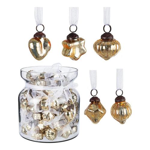 Bizzotto Addobbo LOVELY Oro Assortito Vetro 0933254