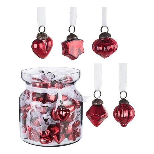 Bizzotto Addobbo LOVELY Rosso Assortito Vetro 0933252