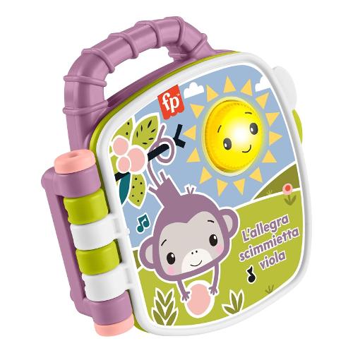 Fisher Price Libro Musicale della Scimmietta Viola 6-36m JFN06