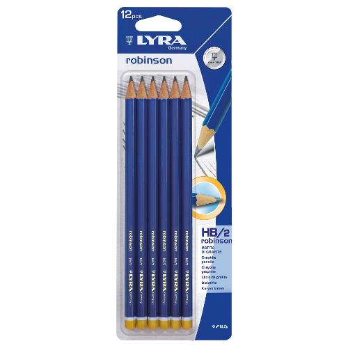 Lyra Set matite grafite gradazione HB/2 sezione esagonale 12 pz ROBINSON L1218012