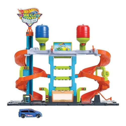 Mattel Playset  Mega Tower Car Wash HOT WHEELS CITY HDP05
