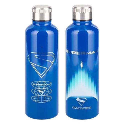 Paladone Bottiglia termica inox (500ml) Logo Metal DC COMICS SUPERMAN Blu PP14871SMT