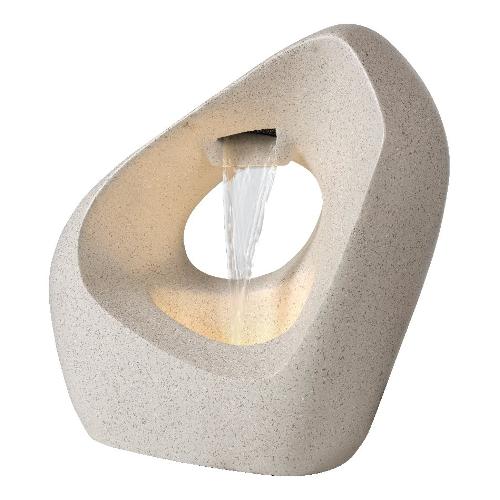 Kaemingk Fontana decorativa esterno con luce led LUMINEO Cascata Bianco granito (50x22x52 cm) 896661