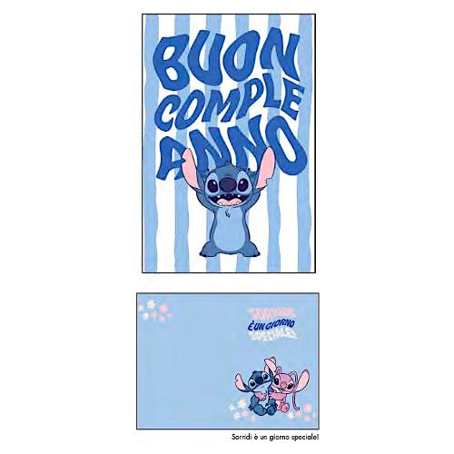 Marpimar Biglietto auguri compleanno (11,8x16,8cm) DISNEY STITCH DDE01