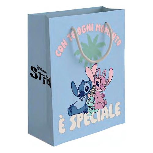 Marpimar Shopper regalo (31,5x12x45cm) STITCH Azzurro e argento DDSE02