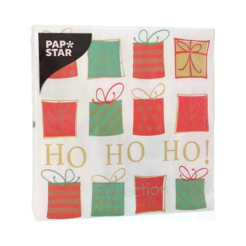 Pap Star Set tovaglioli monouso 20pz 3 Veli Gifts CHRISTMAS 37212