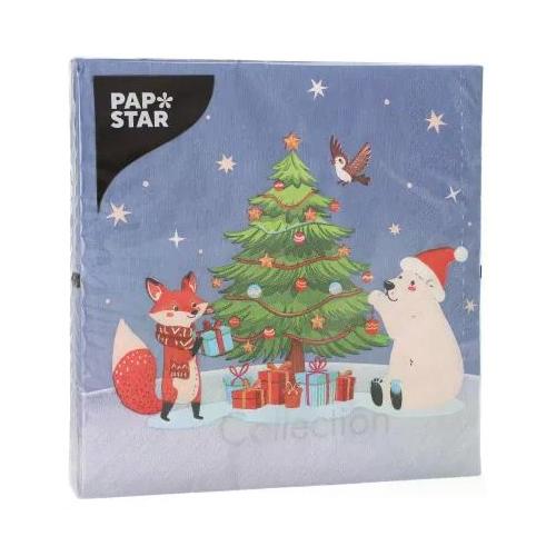 Pap Star Set tovaglioli monouso 20pz 3 Veli Party CHRISTMAS 37218
