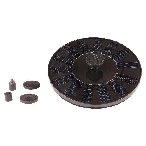 Kaemingk Fontanella decorativa per stagno e vasca LUMINEO Round solar Nero (16x3,5 cm) 893017