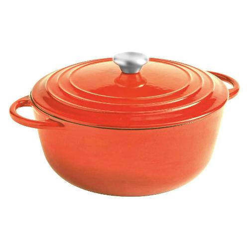 Bergner Casseruola con coperchio ghisa (20cm) JUNA BY VISSANI Arancio BG34204OR