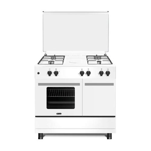 De Longhi Cucina gas 4 zone Forno a Gas DL964GEWB White (90x60x84,4cm)