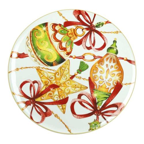 Brandani Piatto Natale Porcellana (30cm) (1pz) GIOCHI DI LUCI 89696