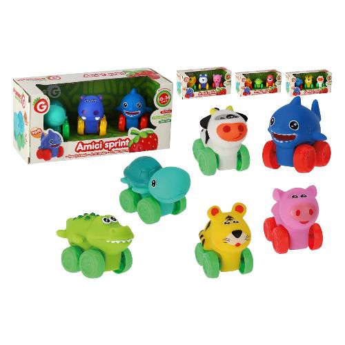 Globo Set 3 Animali Soft con ruote 10-36m VITAMINA G Assortito 05640