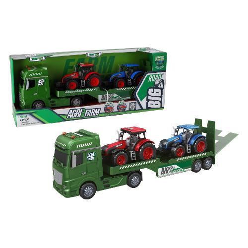 Globo Camion frizione con rimorchio e trattori luci e suoni (59cm) BIG ROAD Assortito 43016