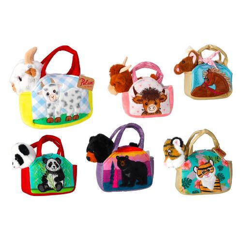Globo Peluche Animale in borsetta (18cm) PELUX Assortito 83511