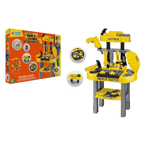 Globo Banco da lavoro con caschetto e accessori 25 pz W’TOY Assortito 42570