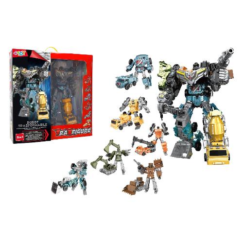 Globo Robot Traxfigure Veicolo 6 in 1 (55cm) W’TOY Assortito 42988