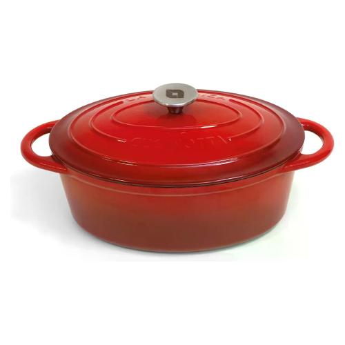 Nordica Pentola ovale con coperchio ghisa (29x17cm) CUCINOTTA Rosso 7019010