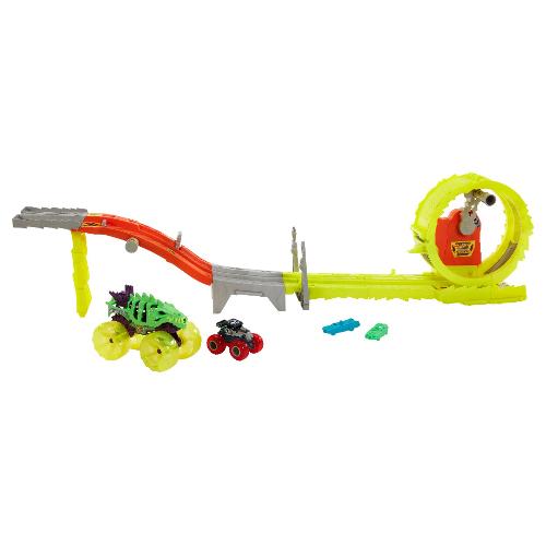 Mattel Playset pista Power Smashers Charge & Chase Challenge HOT WHEELS MONSTER TRUCKS HYT07