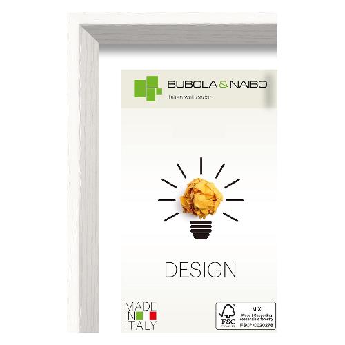 Bubola & Naibo Cornice legno (29,7x42cm) DESIGN OLINDA Bianco 7105 10 MA3