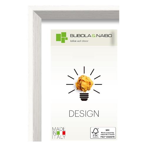 Bubola & Naibo Cornice legno (35x50cm) DESIGN OLINDA Bianco 7105 10 16