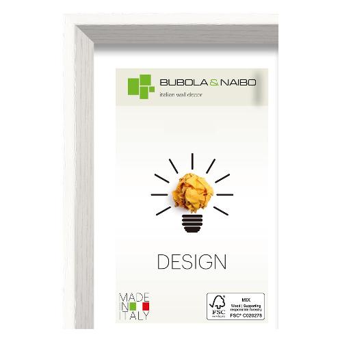 Bubola & Naibo Cornice legno (50x70cm) DESIGN OLINDA Bianco 7105 10 21