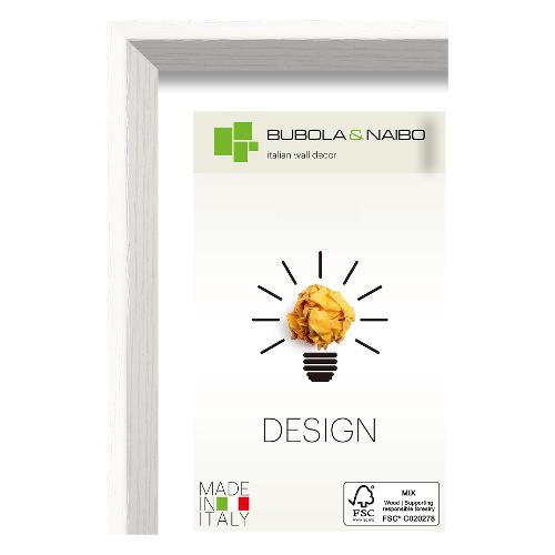 Bubola & Naibo Cornice legno (21x29,7cm) DESIGN OLINDA Bianco 7105 10 MA4