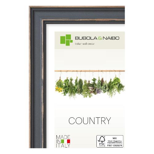 Bubola & Naibo Cornice legno (50x70cm) COUNTRY RINGA Grigio 7180 05 21