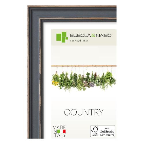 Bubola & Naibo Cornice legno (21x29,7cm) COUNTRY RINGA Grigio 7180 05 MA4