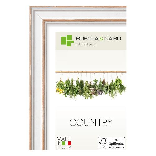 Bubola & Naibo Cornice legno (18x24cm) COUNTRY RINGA Sbiancato 7180 03 06