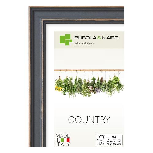 Bubola & Naibo Cornice legno (25x35cm) COUNTRY RINGA Grigio 7180 05 10