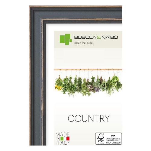 Bubola & Naibo Cornice legno (30x40cm) COUNTRY RINGA Grigio 7180 05 11