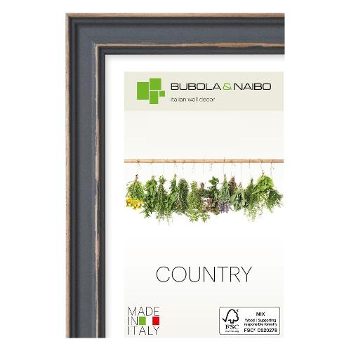 Bubola & Naibo Cornice legno (35x50cm) COUNTRY RINGA Grigio 7180 05  16