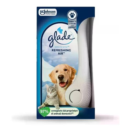 Glade Profumatore diffusore elettrico (18ml) Refreshing Air a batteria con sensore movimento PET W381208