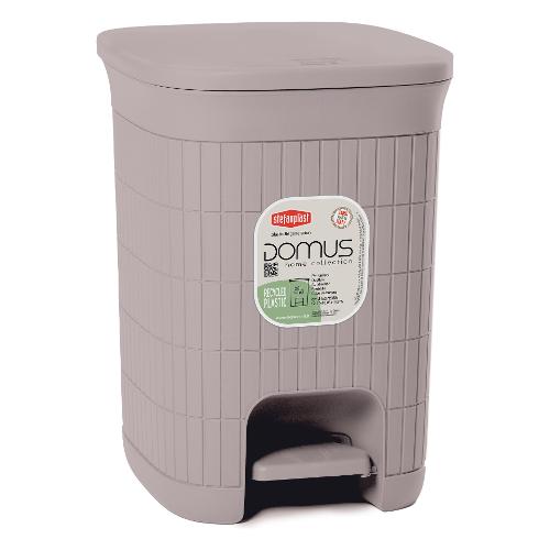 Stefanplast Pattumiera (20Lt) coperchio a pedale DOMUS HOME COLLECTION Greige 90301