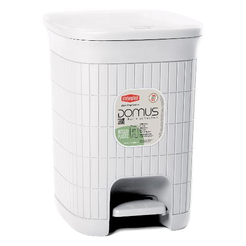 Stefanplast Pattumiera (20Lt) coperchio a pedale DOMUS HOME COLLECTION Bianco 90300